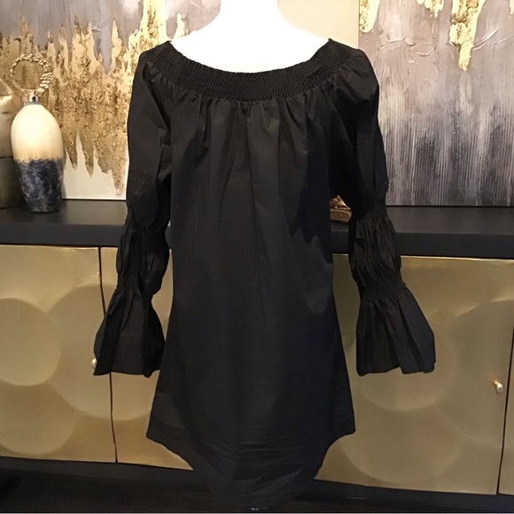 Black Embroidered Tunic Dress - Picture 7 of 10